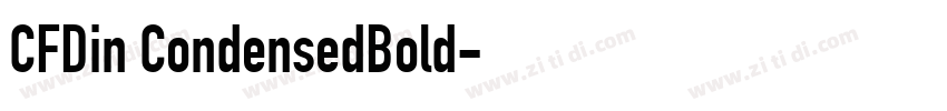 CFDin CondensedBold字体转换